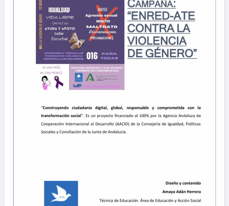 Campaña: ENRED-ATE CONTRA LA VIOLENCIA DE GÉNERO