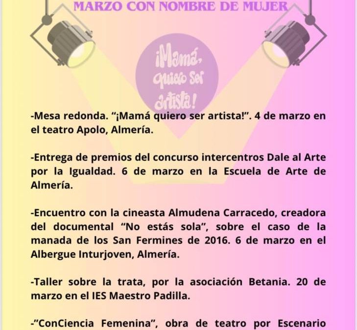 Marzo, MES con nombre de MUJER 2025